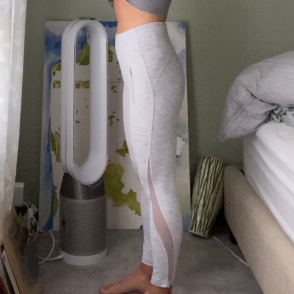 Lululemon leggings - WORN white and grey